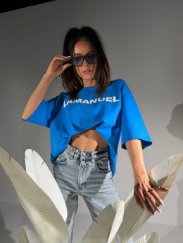 T-shirt damski oversize Lamanuel  BLANK chaber – butik NUVELL PREMIUM.