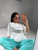 T-shirt damski oversize Lamanuel  BLANK ecru – butik NUVELL PREMIUM.