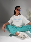 T-shirt damski oversize Lamanuel  BLANK ecru – butik NUVELL PREMIUM.