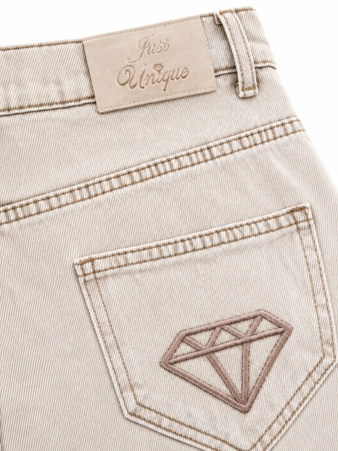 SANDY DENIM SHORTS BEIGE | NUVELL